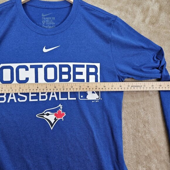 Toronto Blue Jays Nike October Baseball Postseason Shirt Adult Size M Blue MLB - Picture 4 of 10